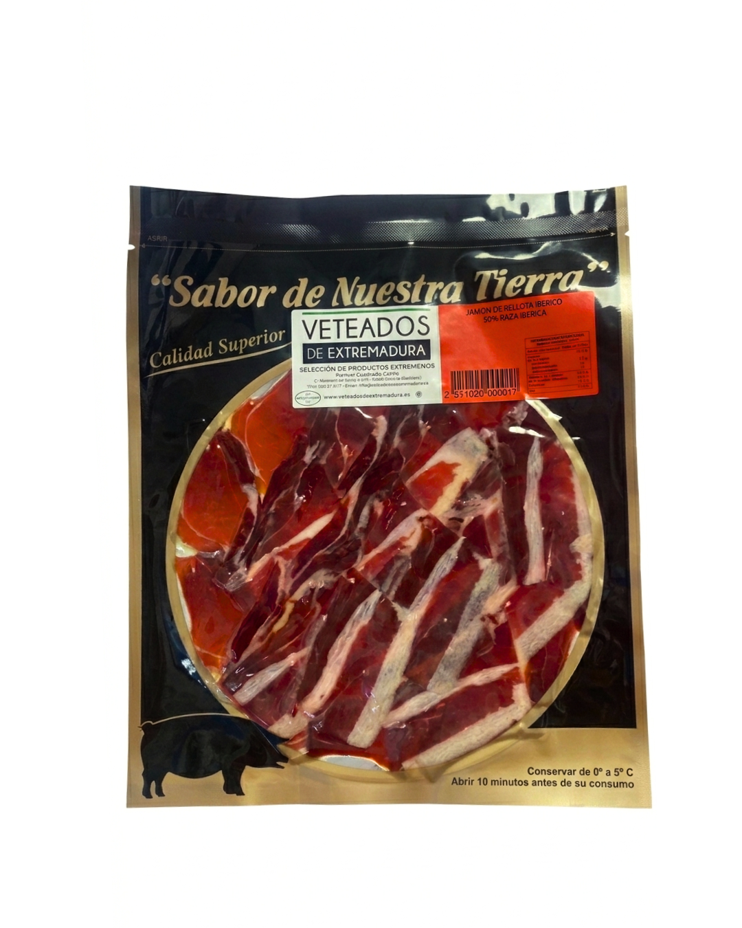 Jamón Ibérico de Bellota 50% Raza Ibérica Loncheado 100g